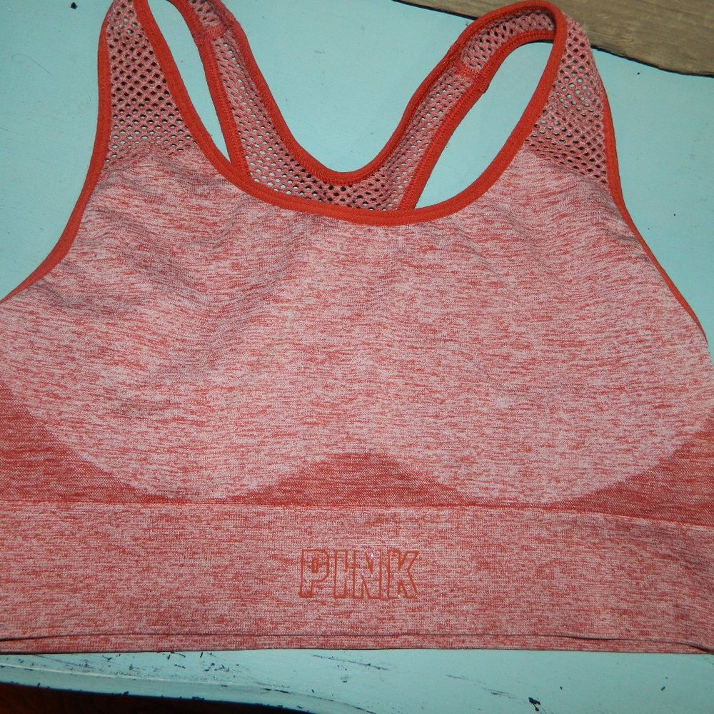 PINK SPORTS Victoria Secret Heathered Sports Bra Size Large (HH-6)
